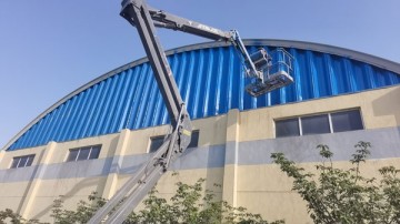 青島化工倉庫拱形屋頂拆換項目